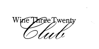 WINE THREE TWENTY CLUB logo