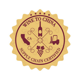 WINE TO CHINA CA SUPPLY CHAIN CERTIFIED logo