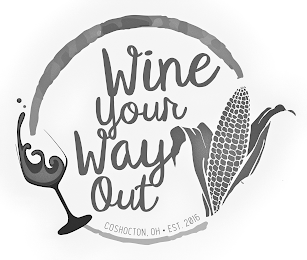WINE YOUR WAY OUT COSHOCTON, OH EST. 2016 logo
