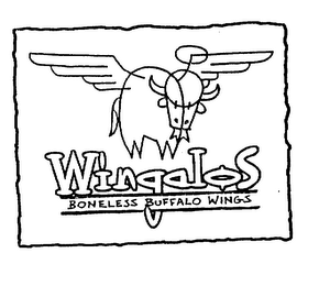 WINGALOS BONELESS BUFFALO WINGS logo