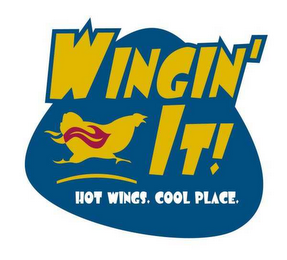 WINGIN' IT! HOT WINGS. COOL PLACE. logo