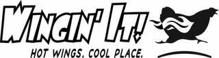 WINGIN' IT! HOT WINGS. COOL PLACE. logo