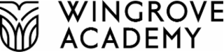 WINGROVE ACADEMY & DEVICE (HORIZONTAL) (IN B&W) logo