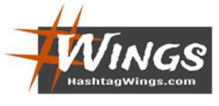 # WINGS HASHTAGWINGS.COM logo