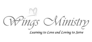 WINGS MINISTRY LEARNING TO LOVE AND LOVING TO SERVE logo
