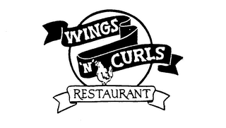 WINGS 'N' CURLS RESTAURANT logo