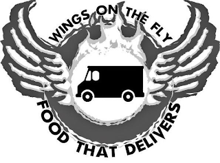 WINGS ON THE FLY FOOD THAT DELIVERS logo