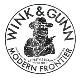 WINK&GUNN A LIFESTYLE BRAND FOR THE MODERN FRONTIER MADE IN THE USA ESTABLISHED 2022 logo