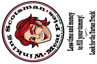 WINKING SCOTSMAN · MEAT PIES · LESS TIME AND MONEY TO FILL YOUR TUMMY! LOOK FOR THE TARTAN TRUCK! logo