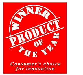 WINNER PRODUCT OF THE YEAR CONSUMER'S CHOICE FOR INNOVATION logo