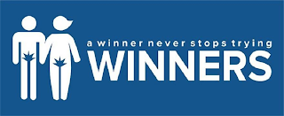 WINNERS A WINNER NEVER STOPS TRYING logo