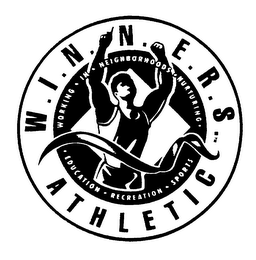 W.I.N.N.E.R.S. ATHLETIC WORKING IN NEIGHBORHOODS NURTURING EDUCATION RECREATION SPORTS logo