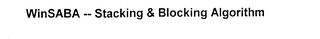 WINSABA -- STACKING & BLOCKING ALGORITHM logo