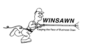 WINSAWN KEEPING THE FACE OF BUSINESS CLEAN logo
