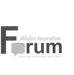WINTER INNOVATION FORUM WHERE THE CONVERSATION TAKES PLACE logo