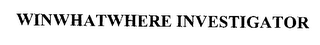 WINWHATWHERE INVESTIGATOR logo