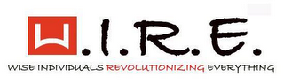 W.I.R.E. WISE INDIVIDUALS REVOLUTIONIZING EVERYTHING logo
