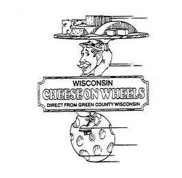 WISCONSIN CHEESE ON WHEELS DIRECT FROM GREEN COUNTY WISCONSIN logo