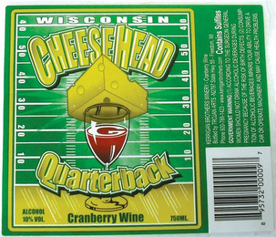WISCONSIN CHEESEHEAD QUARTERBACK CRANBERRY WINE logo