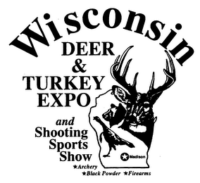WISCONSIN DEER & TURKEY EXPO AND SHOOTING SPORTS SHOW ARCHERY BLACK POWER FIREARMS MADISON logo