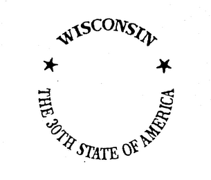 WISCONSIN THE 30TH STATE OF AMERICA logo