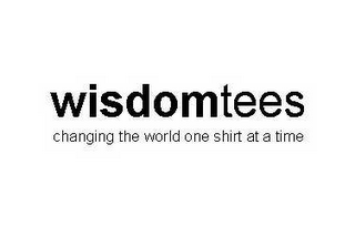 WISDOMTEES CHANGING THE WORLD ONE SHIRT AT A TIME logo