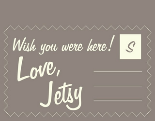 WISH YOU WERE HERE! LOVE, JETSY logo