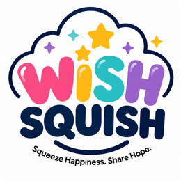 WISHSQUISH SQUEEZE HAPPINESS. SHARE HOPE. logo