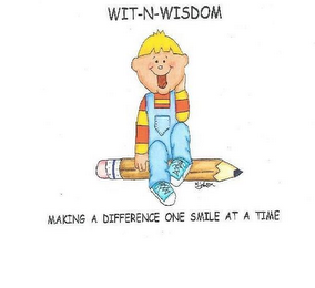 WIT-N-WISDOM M JOHNSON MAKING A DIFFERENCE ONE SMILE AT A TIME logo