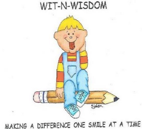 WIT-N-WISDOM M JOHNSON MAKING A DIFFERENCE ONE SMILE AT A TIME logo