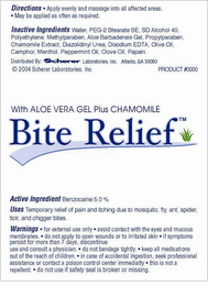 WITH ALOE VERA GEL PLUS CHAMOMILE BITE RELIEF logo