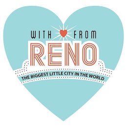 WITH FROM RENO THE BIGGEST LITTLE CITY IN THE WORLD logo