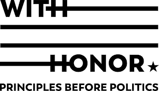 WITH HONOR PRINCIPLES BEFORE POLITICS logo