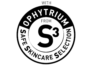 WITH OPHYTRIUM SAFE SKINCARE SELECTION FROM S3 logo