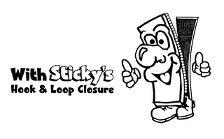 WITH STICKY'S HOOK & LOOP CLOSURE logo