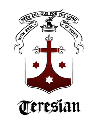 WITH ZEAL HAVE I BEEN ZEALOUS FOR THE LORD GOD OF HOSTS TERESIAN logo