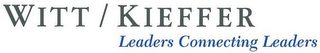 WITT/KIEFFER LEADERS CONNECTING LEADERS logo