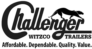 WITZCO CHALLENGER TRAILERS AFFORDABLE. DEPENDABLE. QUALITY. VALUE. logo