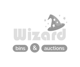 WIZARD BINS & AUCTIONS logo