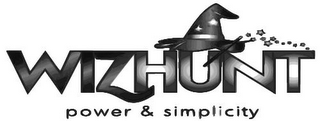 WIZHUNT POWER & SIMPLICITY logo