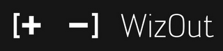 [+ -] WIZOUT logo