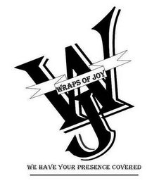 WJ WRAPS OF JOY WE HAVE YOUR PRESENCE COVERED logo