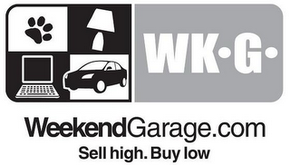 WK G WEEKENDGARAGE.COM SELL HIGH. BUY LOW logo