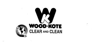 WK WOOD-KOTE CLEAR AND CLEAN logo