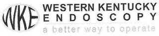 WKE WESTERN KENTUCKY ENDOSCOPY A BETTER WAY TO OPERATE logo