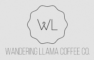 WL WANDERING LLAMA COFFEE CO. logo