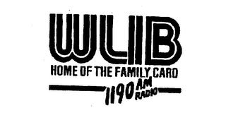 WLIB HOME OF THE FAMILY CARD 1190 AM RADIO logo