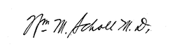 WM. M. SCHOLL M.D. logo