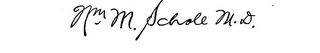 WM. M. SCHOLL M.D. logo