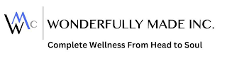 WMC WONDERFULLY MADE INC. COMPLETE WELLNESS FROM HEAD TO SOUL logo
